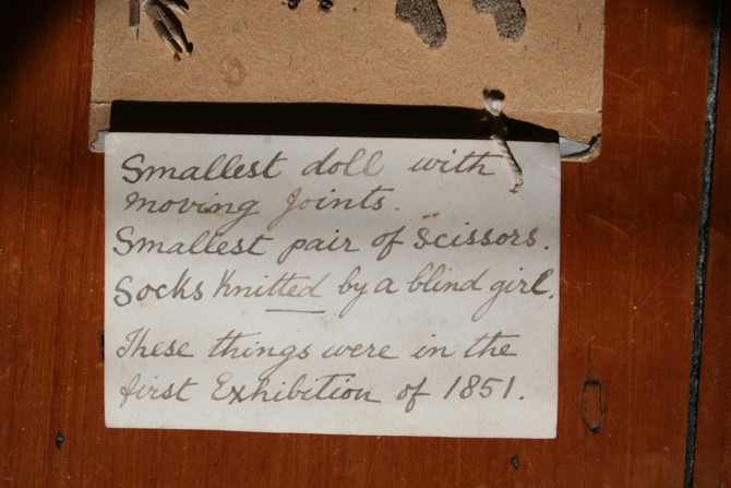 Detail of the exhibition doll